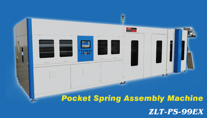 High-Speed Pocket Spring Assembly Machine | Dual-Row Gluing System | Up ...